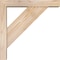 Ekena Millwork Traditional Block Smooth Bracket w/ Offset Brace, Douglas Fir, 3 1/2"W x 14"D x 14"H BKT0402X14X14TRA05SDF - alternate 3